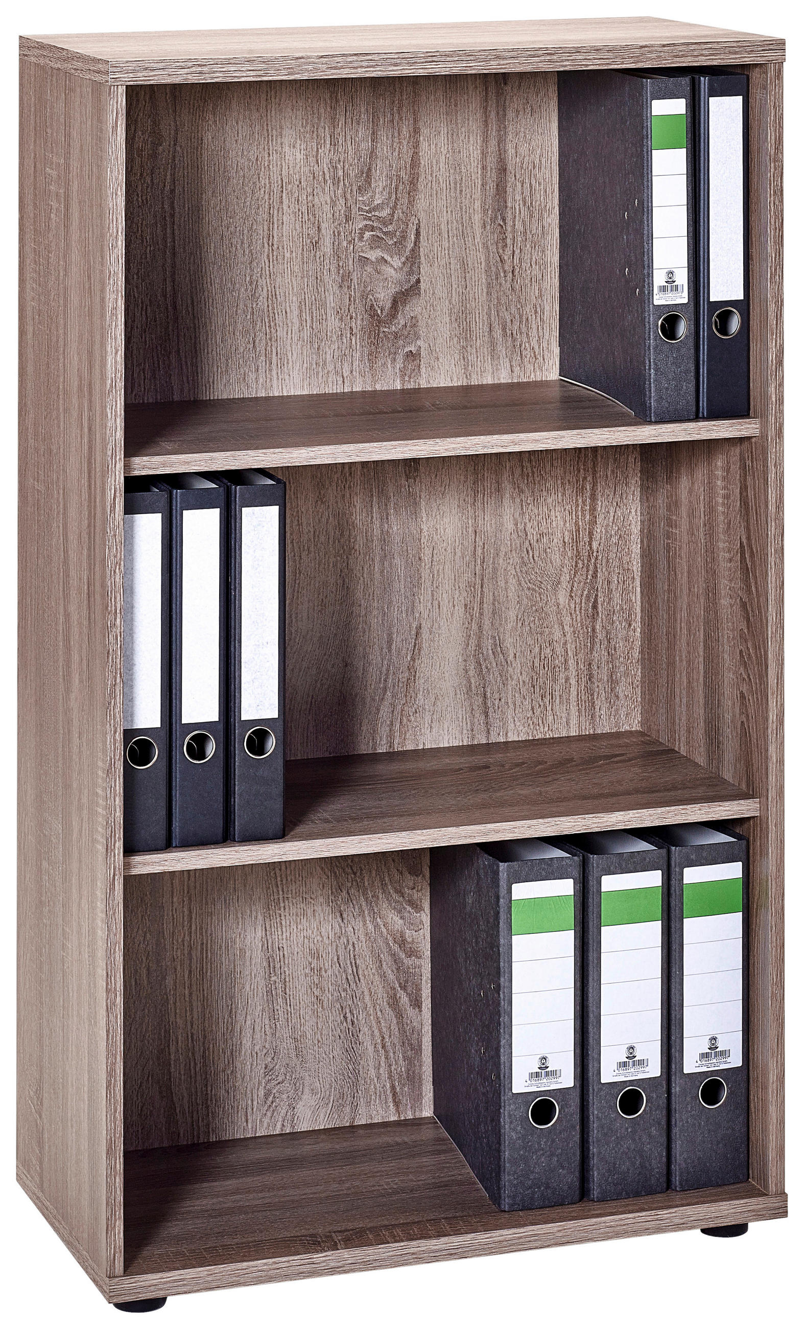 AKTENREGAL 65,1/110,9/34,5 cm  - Eichefarben/Schwarz, Basics, Holzwerkstoff/Kunststoff (65,1/110,9/34,5cm) - MID.YOU