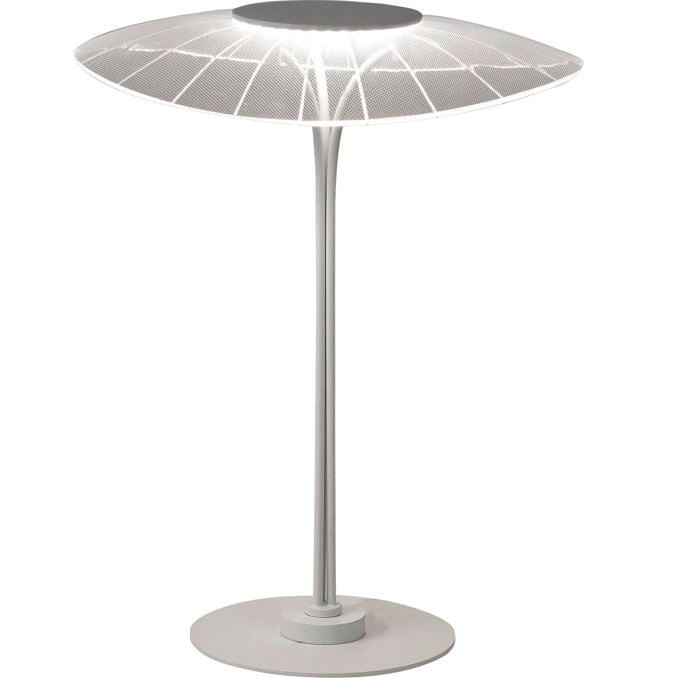 LED-TISCHLEUCHTE Vela 29/23/36,5 cm   - Weiß, Basics, Kunststoff/Metall (29/23/36,5cm) - Fabas Luce