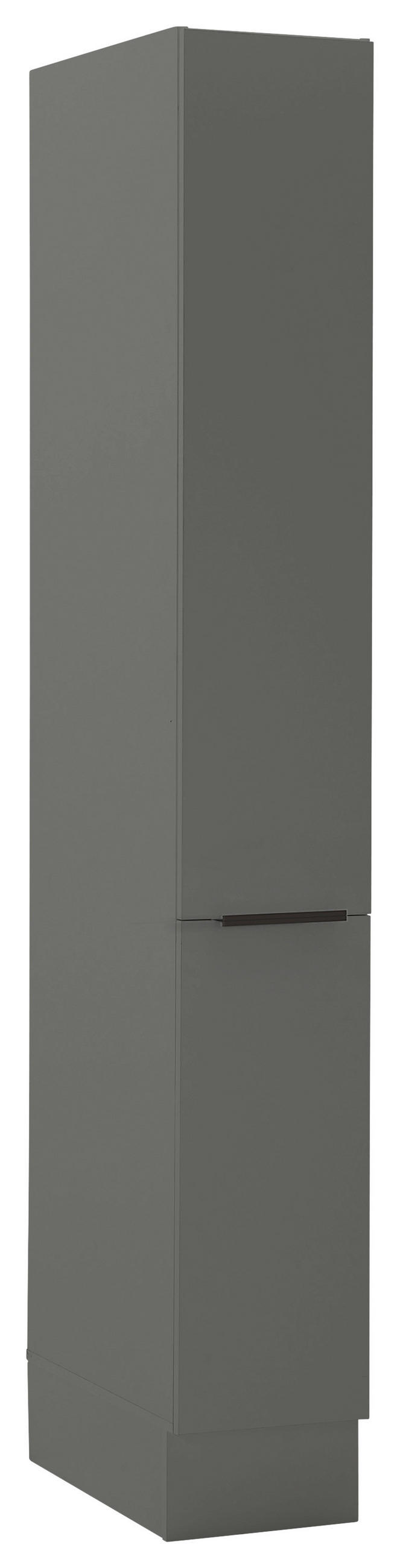 GESCHIRRSCHRANK 30/211/57 cm  in Graphitfarben  - Schwarz/Graphitfarben, Basics, Holzwerkstoff/Metall (30/211/57cm) - Carryhome