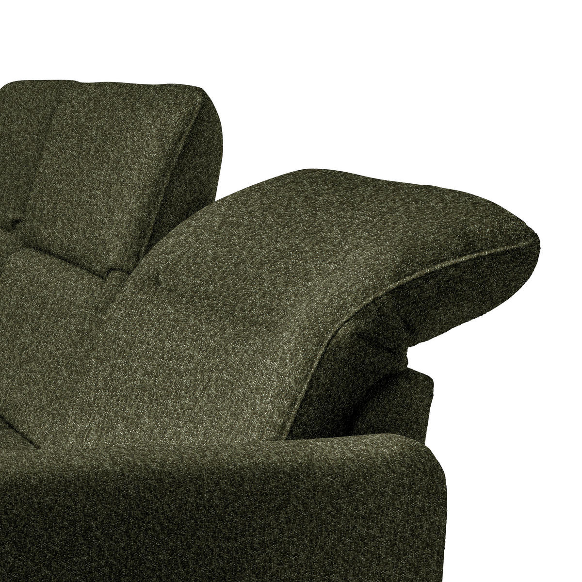 CloseUp von Livetastic ECKSOFA Olivgrün Chenille.