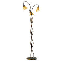 STEHLEUCHTE 52/170 cm    - Bronzefarben, KONVENTIONELL, Glas/Metall (52/170cm)