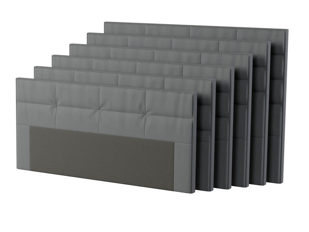 BOXSPRING KREVET 180/200 cm     crna  - crna/boje aluminija, Design, tekstil/metal (180/200cm) - Dieter Knoll