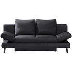 SCHLAFSOFA Anthrazit Echtleder  - Anthrazit/Schwarz, KONVENTIONELL, Leder/Metall (200/85/90cm) - Novel