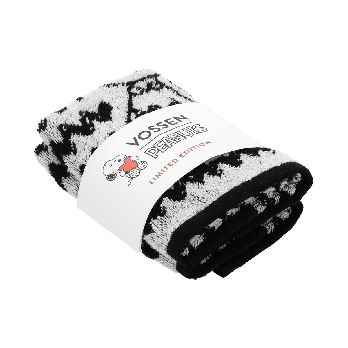 GÄSTETUCHSET Charlie Brown Schwarz 30/50 cm  - Schwarz, Design, Textil (30/50cm) - Vossen