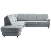 ECKSOFA  in Flachgewebe Grau  287/269 cm  - Schwarz/Grau, KONVENTIONELL, Textil/Metall (287/269cm) - Beldomo System