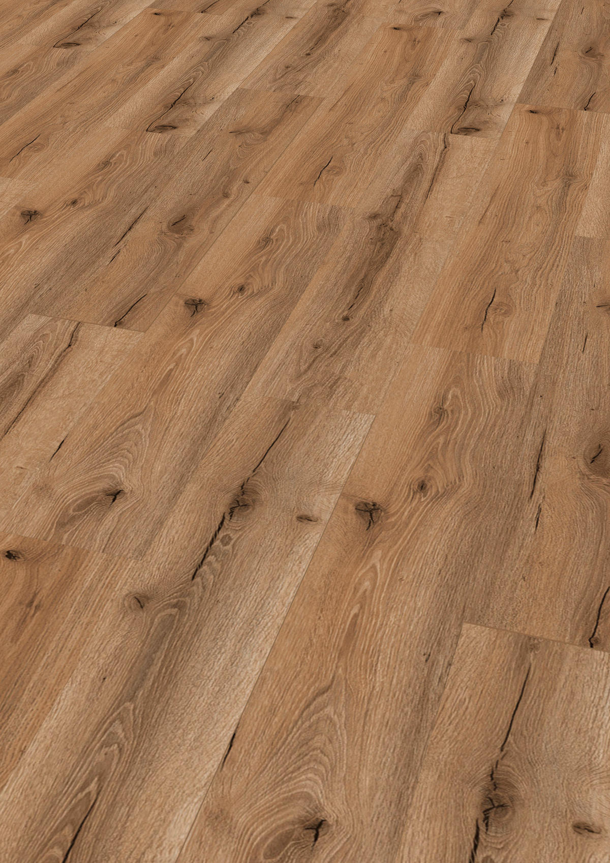 VINYLBODEN SPC 5mm Breitdiele inkl. Trittschall  per  m² - Eichefarben, Basics, Kunststoff (23/122/0,5cm)