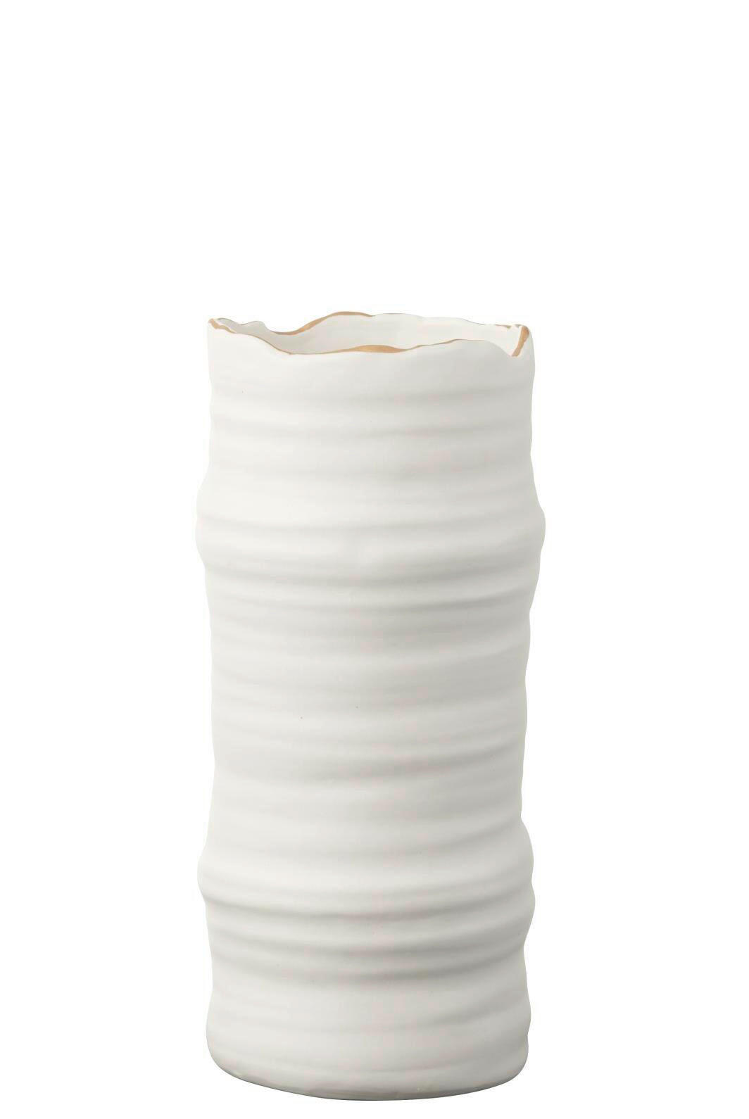 VASE  - Weiss, Basics, Keramik (12,5/12,5/26,5cm) - Ambia Home