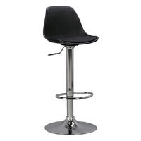 BARSKA STOLICA  crna  plastika, tekstil      - boje kroma/crna, Moderno, tekstil/metal (40/104/40cm) - MID.YOU