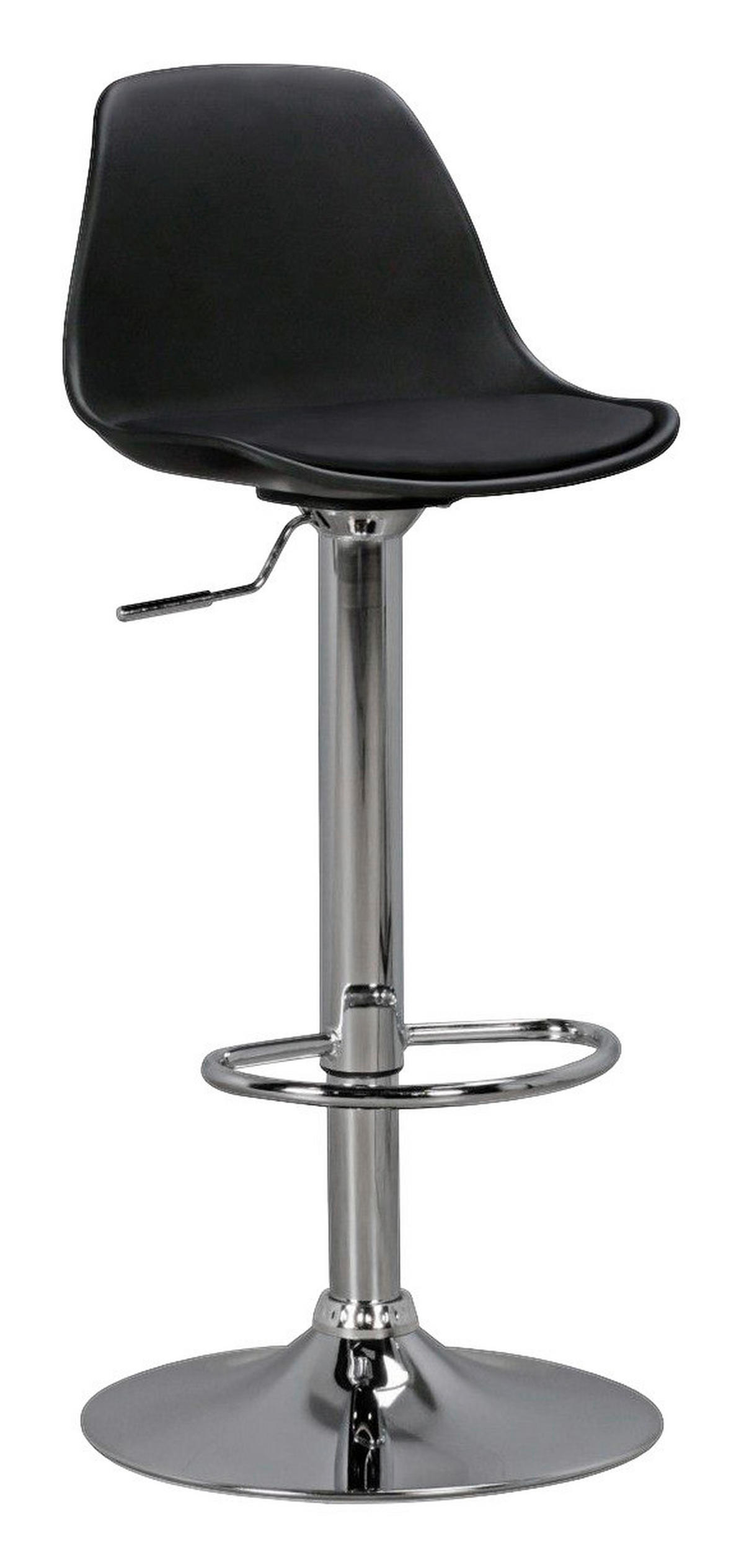 BARSKA STOLICA  crna  plastika, tekstil      - boje kroma/crna, Moderno, tekstil/metal (40/104/40cm) - MID.YOU