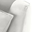 CHAISELONGUE in Feincord Creme  - Creme/Schwarz, Design, Textil/Metall (190/90/95cm) - Carryhome