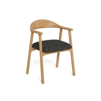 ARMLEHNSTUHL   Webstoff  Eichefarben, Dunkelgrau  - Eichefarben/Dunkelgrau, Modern, Holz/Textil (56/76/54cm) - MID.YOU