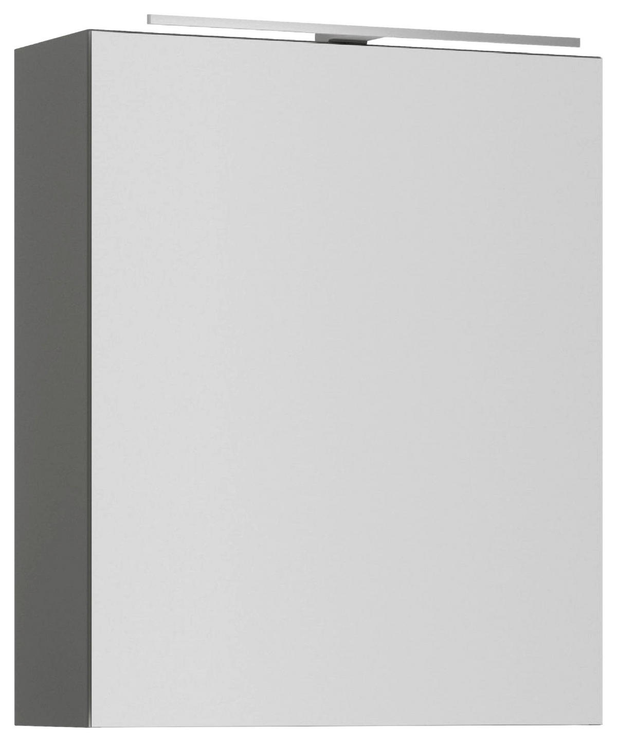 SPIEGELSCHRANK 60/72/21 cm  - Schieferfarben/Alufarben, MODERN, Glas/Holzwerkstoff (60/72/21cm) - Nobilia