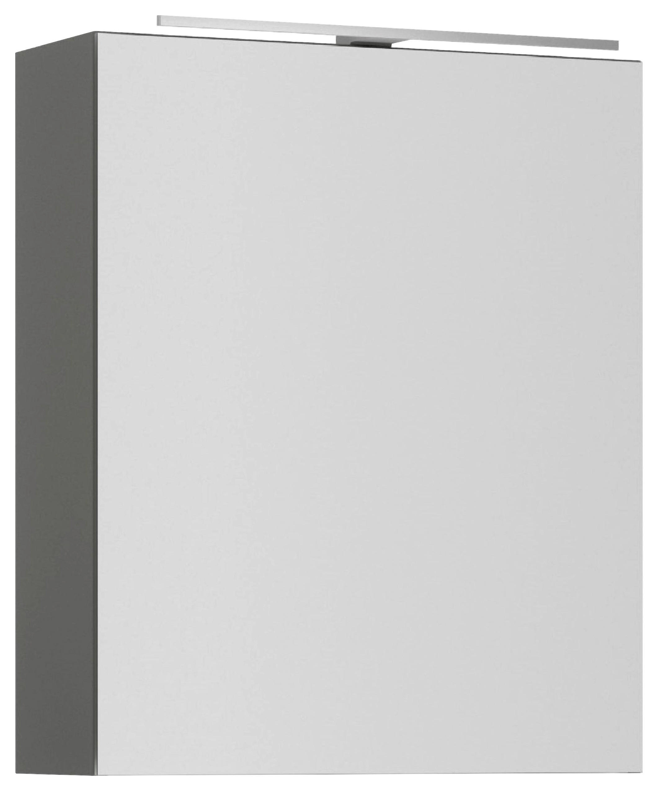 Nobilia Spiegelschrank Schwarz, Schiefer 60x72x21 cm