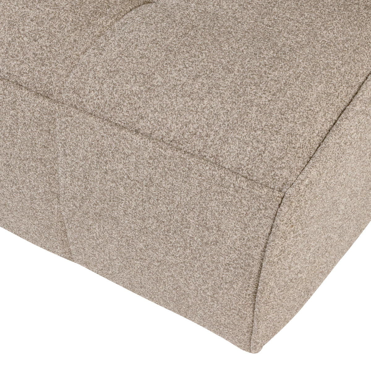 3-SITZER-SOFA Cluster Bouclé Braun, Khaki  - Khaki/Schwarz, MODERN, Kunststoff/Textil (204/81/91cm) - Livetastic