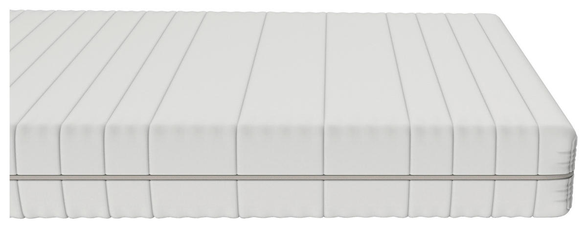 KALTSCHAUMMATRATZE 180/200 cm, Höhe ca.: 18 cm, H3 = fest, 7-Zonen - Weiß, Basics, Textil (180/200cm) - Chameo