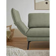 ECKSOFA  in Flachgewebe Salbeigrün Armteilverstellung, Relaxfunktion, Drehsitzfunktion  255-365/175-224 cm  - Salbeigrün/Schwarz, Design, Textil/Metall (255-365/175-224cm) - Dieter Knoll