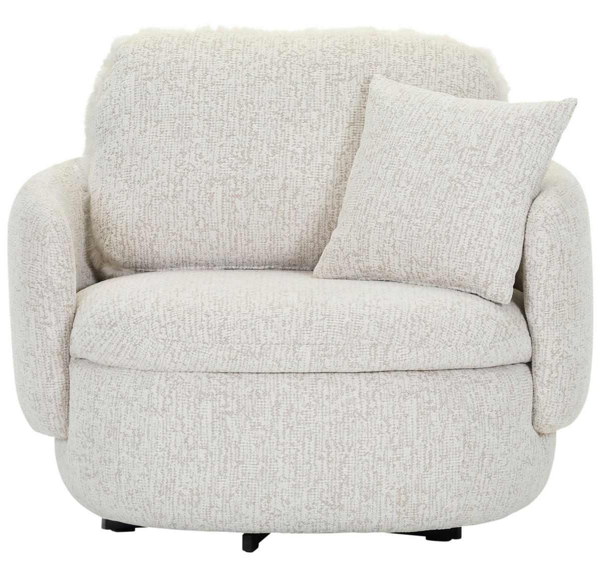 SESSEL in Chenille Beige  - Beige/Creme, Trend, Textil/Metall (103/70/100cm)