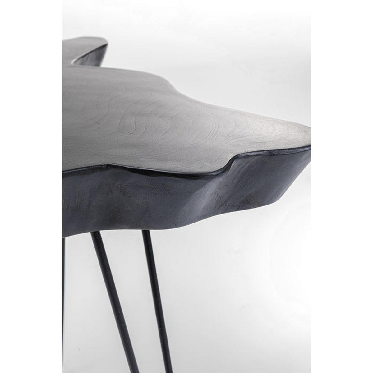 COUCHTISCH Unikat Teakholz massiv 50/50/50 cm Schwarz  - Schwarz, LIFESTYLE, Holz/Metall (50/50/50cm) - Kare-Design