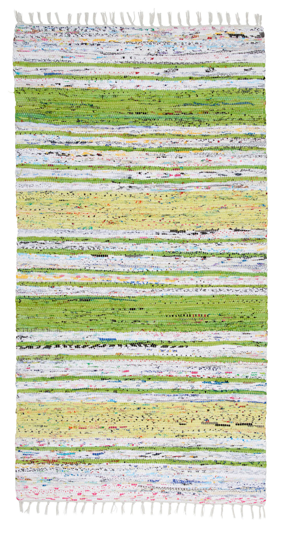 FLECKERLTEPPICH 60/120 cm Stella Grün, Weiß  - Weiß/Grün, KONVENTIONELL, Textil (60/120cm) - Novel