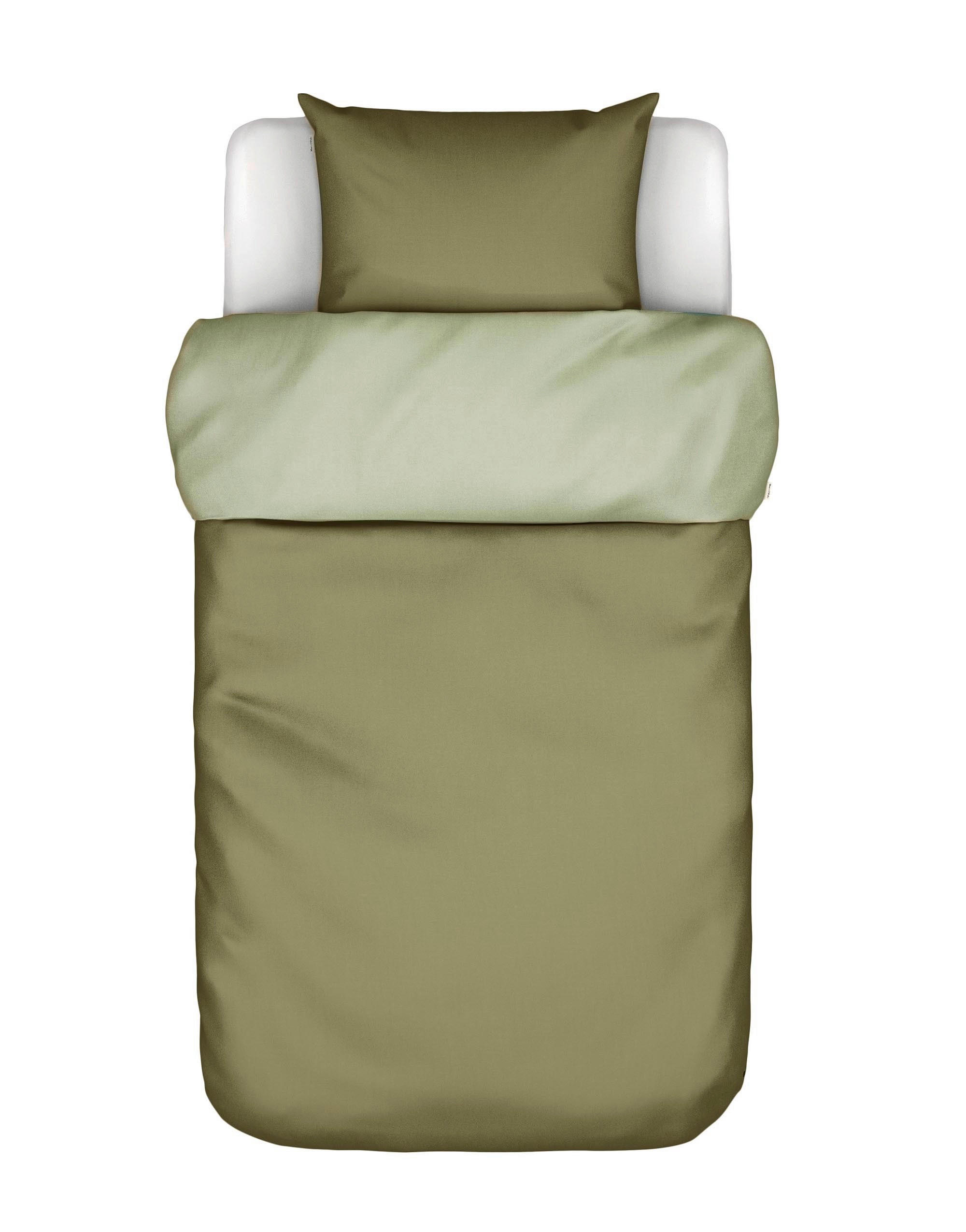 BETTWÄSCHE 2-teilig Erla Perkal 135/200 cm  - Dunkelgrün, KONVENTIONELL, Textil (135/200cm) - Marc O'Polo