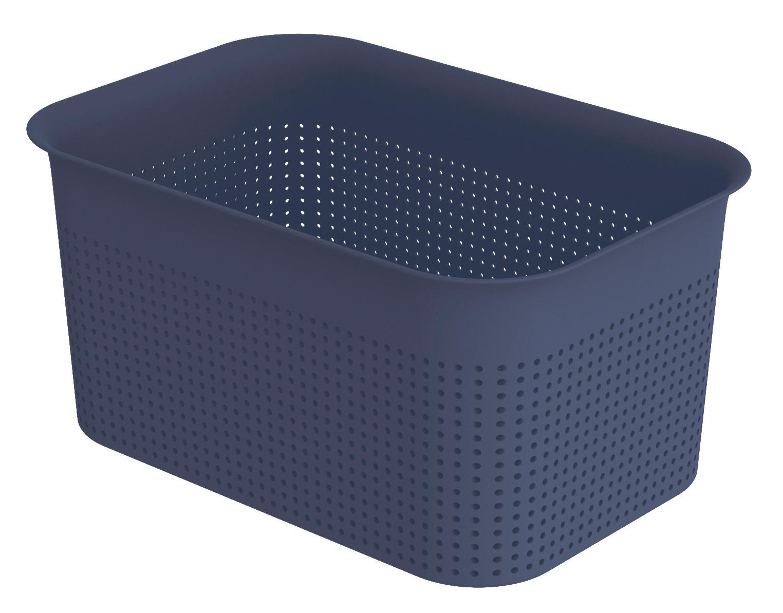 BOX, plast - tmavomodrá, Basics, plast (26,2/18/13cm) - Rotho