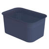 BOX, plast - tmavomodrá, Basics, plast (26,2/18/13cm) - Rotho