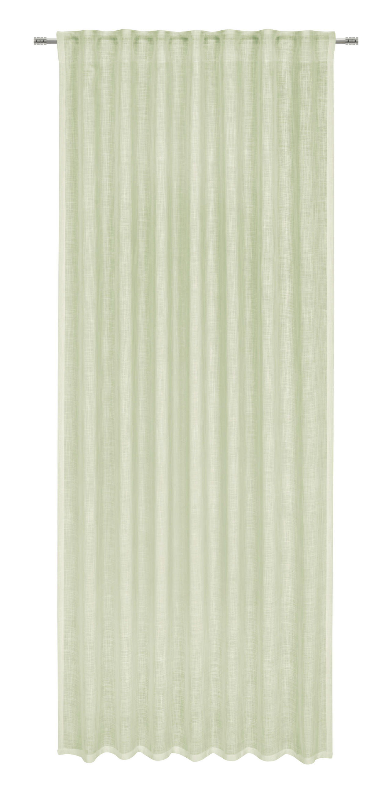 HOTOVÝ ZÁVĚS, poloprůhledné, 140/245 cm - zelená, Natur, textil (140/245cm) - Esposa