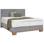 BOXSPRINGBETT 160/200 cm  in Eichefarben, Hellgrau  - Eichefarben/Hellgrau, Natur, Holz/Textil (160/200cm) - Valnatura
