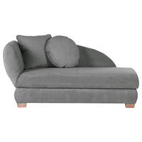 RÉCAMIERE in Mikrofaser Grau  - Eichefarben/Grau, Lifestyle, Holz/Textil (88/85/176cm) - Xora
