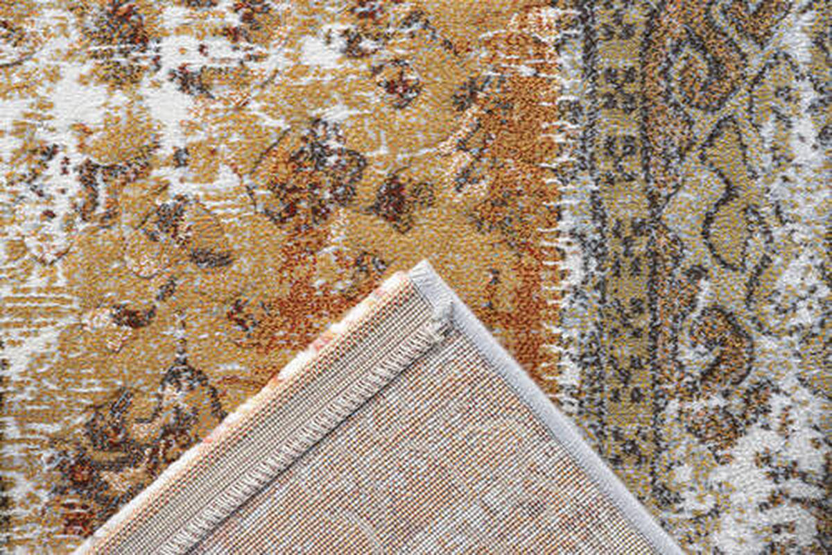 WEBTEPPICH 80/150 cm Argentum Creme, Goldfarben, Terracotta  - Goldfarben/Terracotta, KONVENTIONELL, Kunststoff/Textil (80/150cm) - Novel