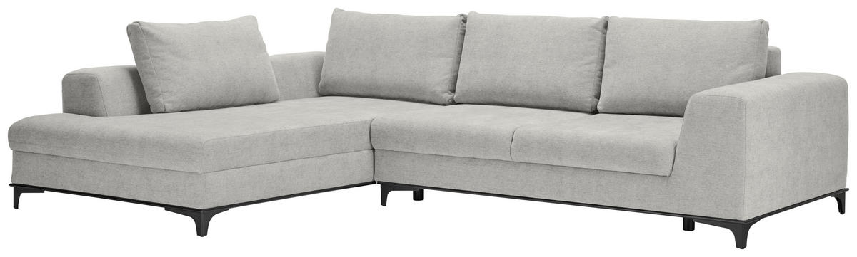 ECKSOFA inkl. Funktionen Creme Webstoff Rückenkissen, Bettkasten, Schlaffunktion, Rücken echt  - Wengefarben/Creme, Design, Holz/Textil (211/314cm) - Stylife