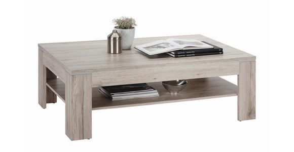 COUCHTISCH 120/75/43 cm rechteckig Eichefarben  - Eichefarben, Design, Holzwerkstoff (120/75/43cm) - Hom`in