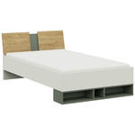 BETT SWITCH 120/200 cm Weiß, Salbeigrün, Hickory  - Salbeigrün/Weiß, KONVENTIONELL (120/200cm) - Cantus