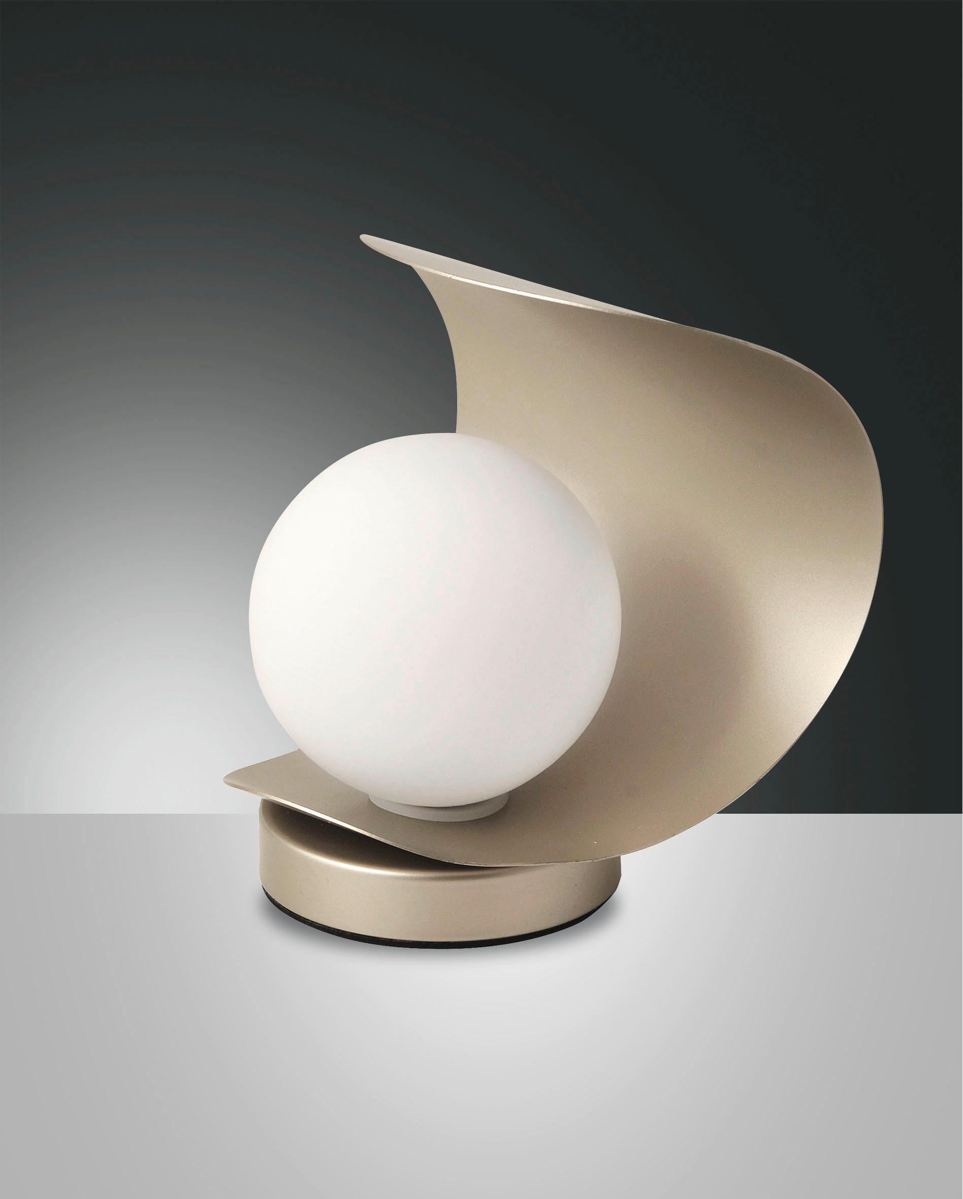 TISCHLEUCHTE Adria 16/14/18 cm   - Weiß, Basics, Glas/Metall (16/14/18cm) - Fabas Luce