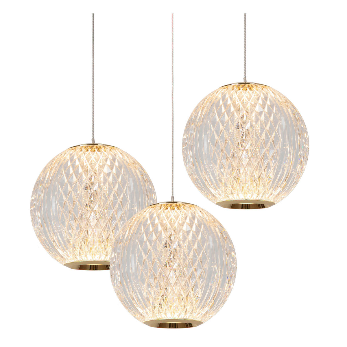 LED-PENDELLEUCHTE Cintra 25/25/150 cm   - Transparent, Design, Kunststoff (25/25/150cm) - Lucide