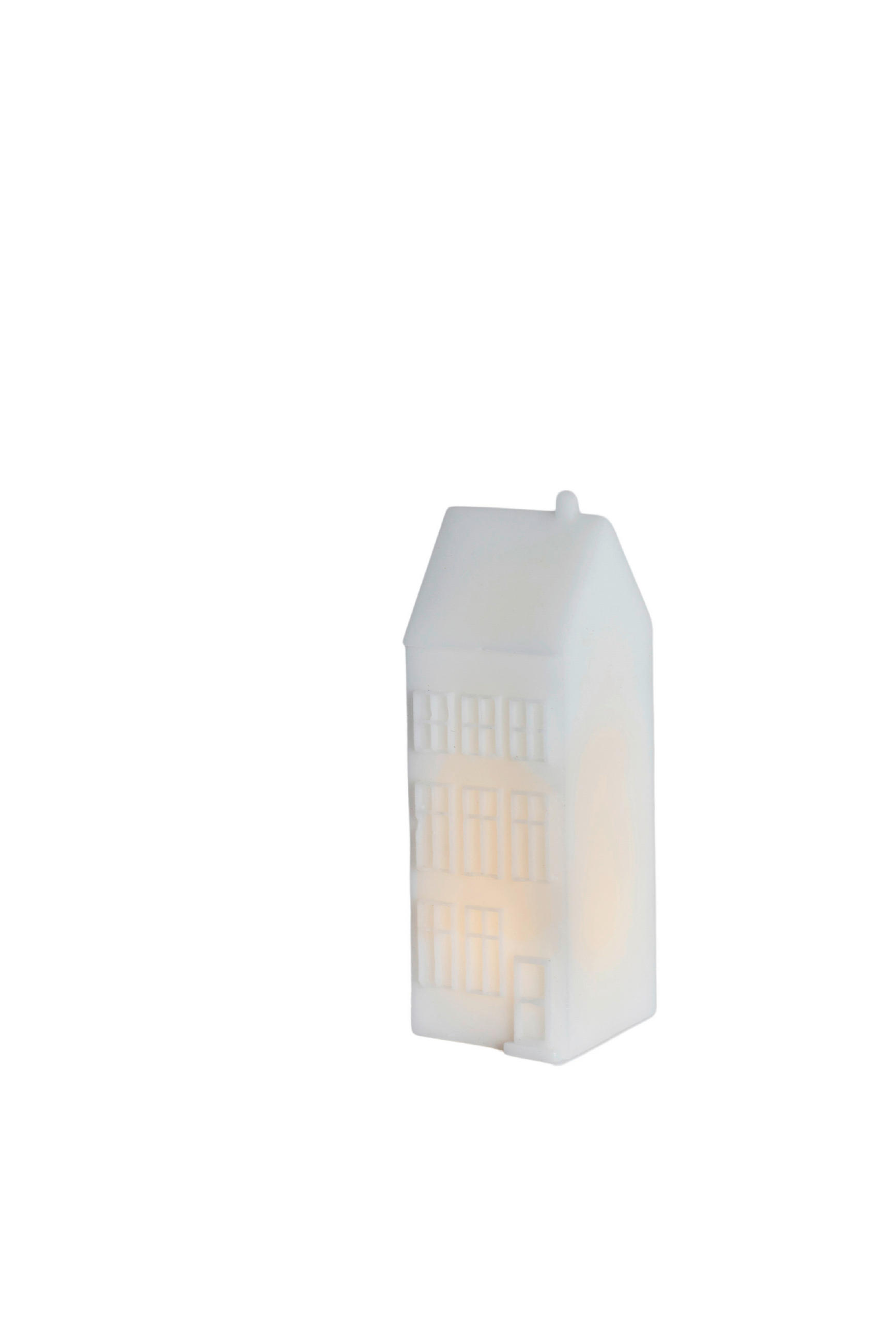 LED-KERZE  - Weiß, KONVENTIONELL, Naturmaterialien (6/6/17,5cm)