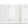 SCHWEBETÜRENSCHRANK  in Weiß  - Alufarben/Weiß, KONVENTIONELL, Glas/Holzwerkstoff (315/229/62cm) - Xora