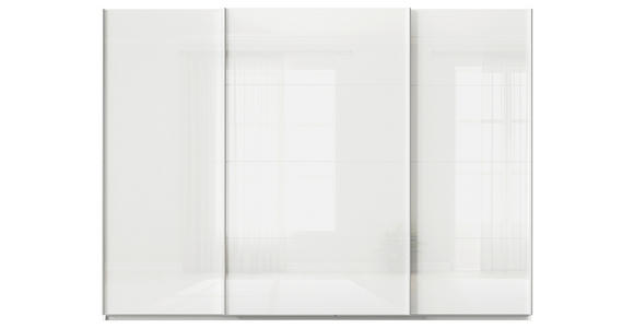 SCHWEBETÜRENSCHRANK  in Weiß  - Alufarben/Weiß, KONVENTIONELL, Glas/Holzwerkstoff (315/229/62cm) - Xora