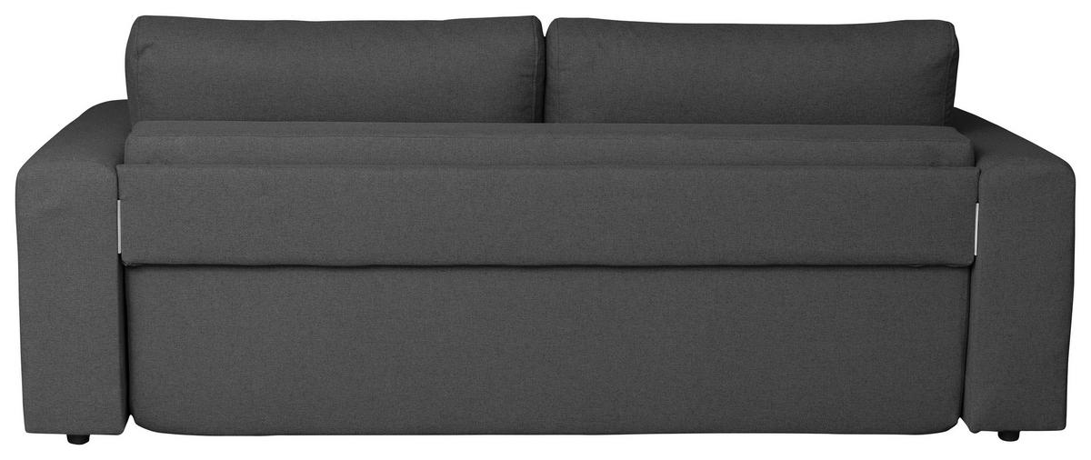 SCHLAFSOFA in Struktur Dunkelgrau  - Chromfarben/Dunkelgrau, Design, Kunststoff/Textil (238/77/108cm) - P & B