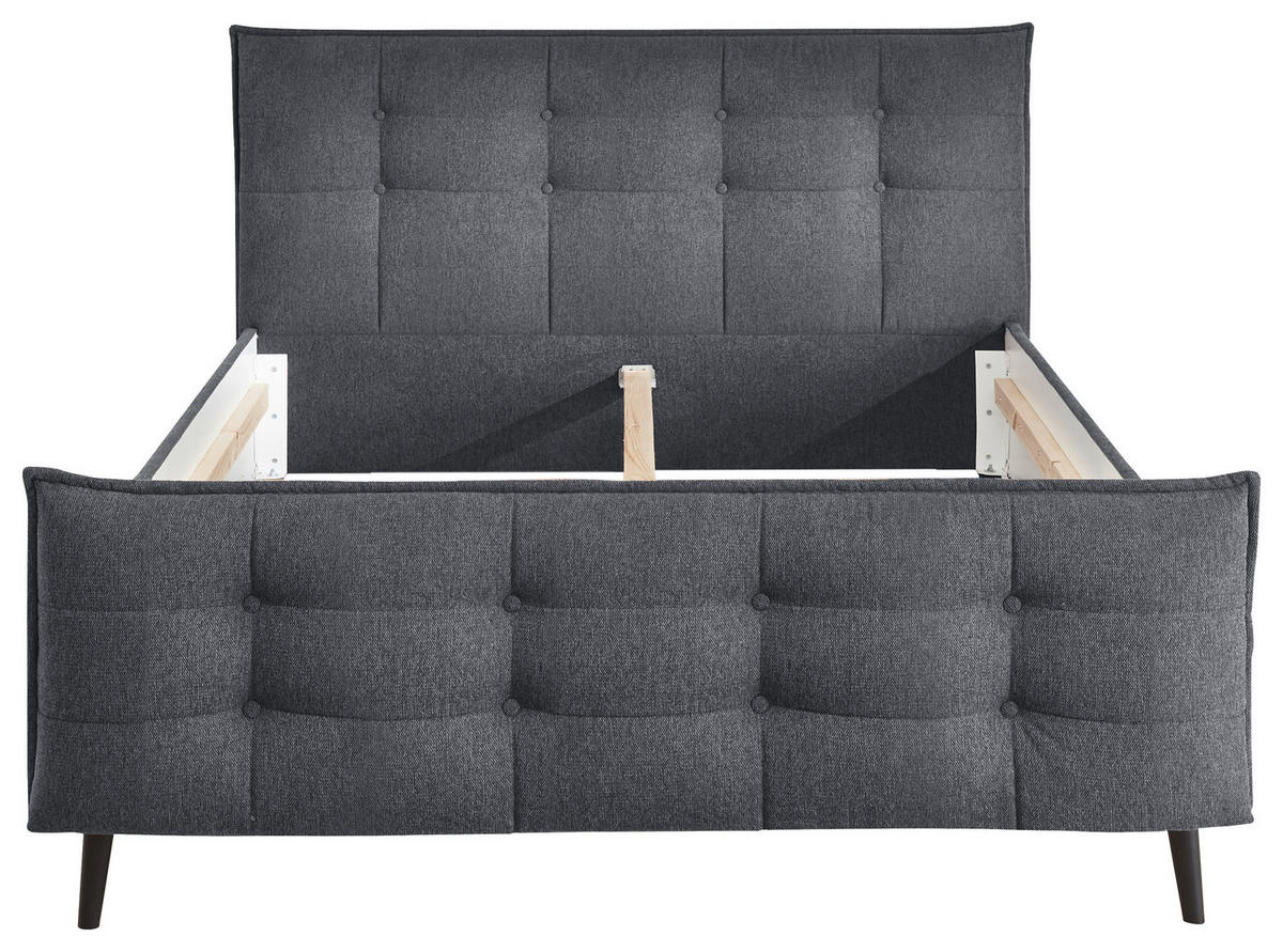 POLSTERBETT Anthrazit 180/200 cm  - Anthrazit, Basics, Holz/Holzwerkstoff (180/200cm) - MID.YOU