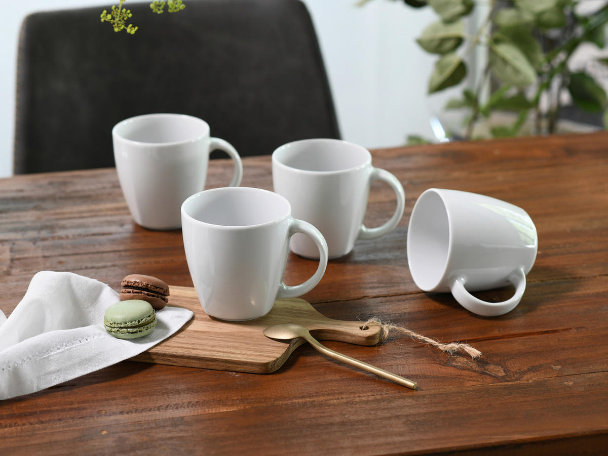 KAFFEEBECHERSET Victoria weiss 6-teilig  - Weiß, Basics, Keramik - Creatable