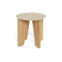 BEISTELLTISCH Beige, Wildeiche rund  - Wildeiche/Beige, Design, Holzwerkstoff (50/50/50cm) - MID.YOU