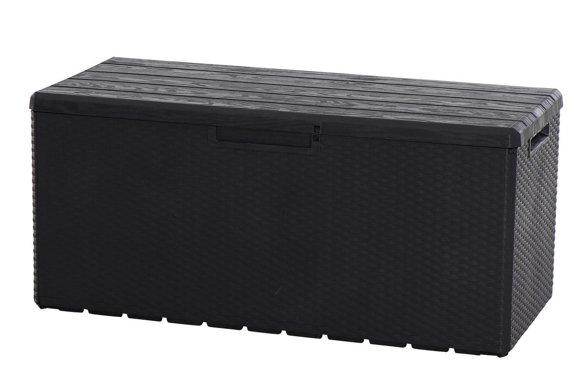 KISSENBOX 55/56/124 cm  - Anthrazit, KONVENTIONELL, Kunststoff (55/56/124cm) - Ambia Garden