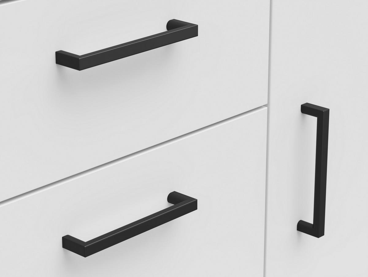 KOMODA   80/83/40 cm   bijela  - bijela/crna, Moderno, drvni materijal/plastika (80/83/40cm) - Carryhome