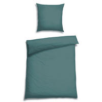 BETTWÄSCHE 2-teilig Satin 135/200 cm  - Grün, Basics, Textil (135/200cm) - Florella
