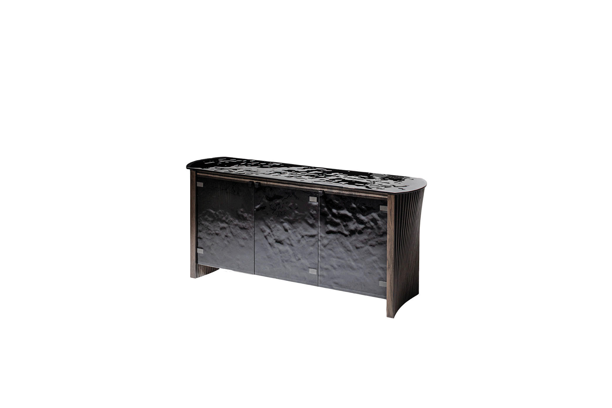 KOMODA   180/75/50 cm   tamno siva  - tamno siva, Moderno, staklo/drvo (180/75/50cm) - Belluti