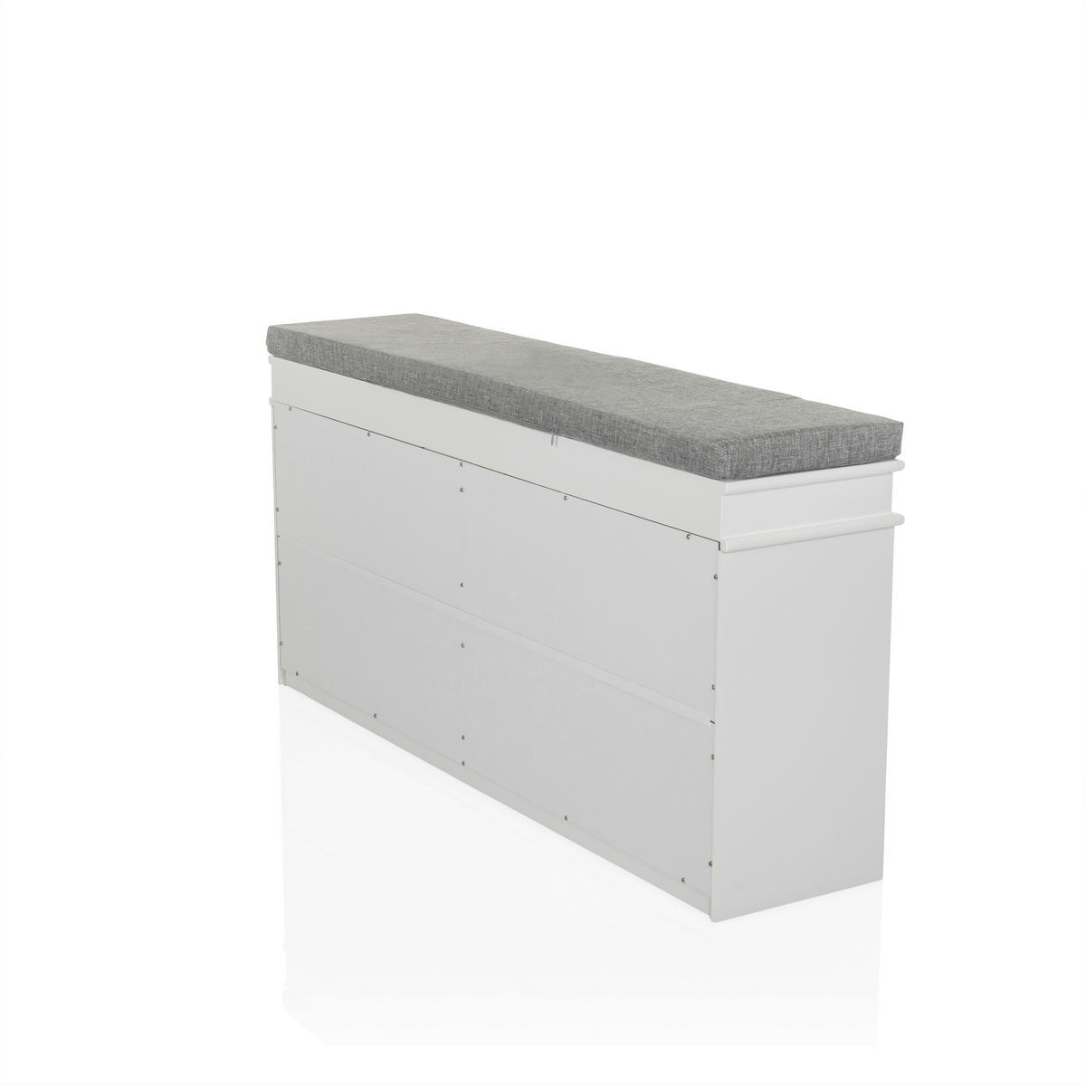 SKOSKÅP  i 104/52/24 cm  - vit/silver, Modern, metall/trämaterial (104/52/24cm) - MID.YOU