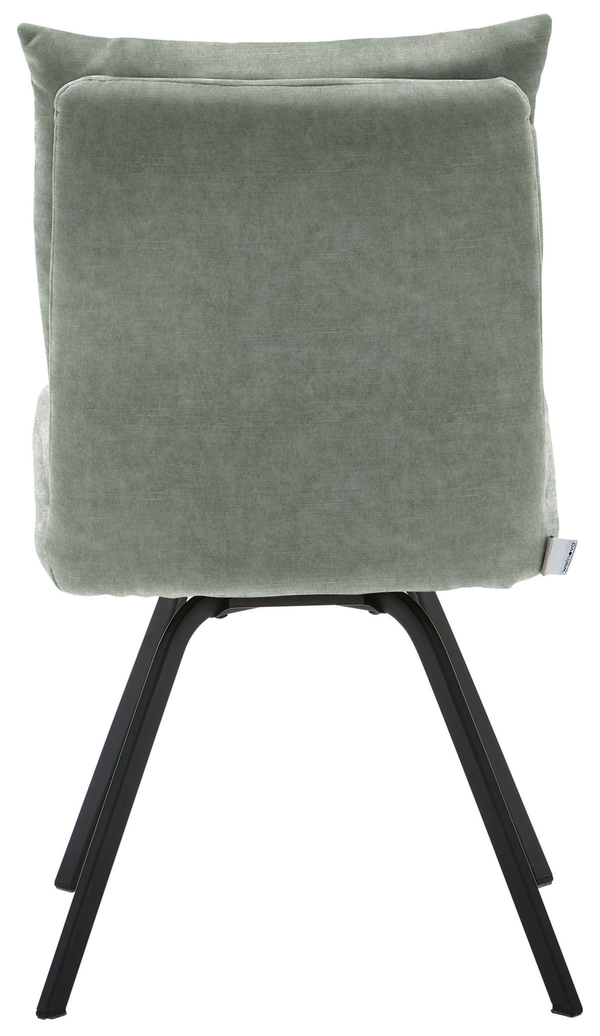 STUHL Velours  - Graublau/Schwarz, Design, Textil/Metall (50/82/68cm) - Welnova