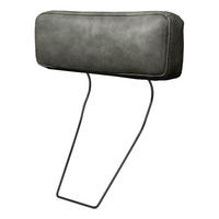 KOPFSTÜTZE SPRING  in Lederlook Echtleder  - Schwarzchrom/Grau, Design, Leder/Textil (52/17/14cm) - P & B