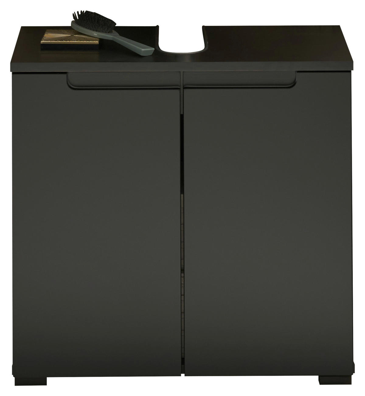 WASCHBECKENUNTERSCHRANK 60/57/32 cm  - Schwarz, Modern, Holzwerkstoff/Kunststoff (60/57/32cm) - MID.YOU